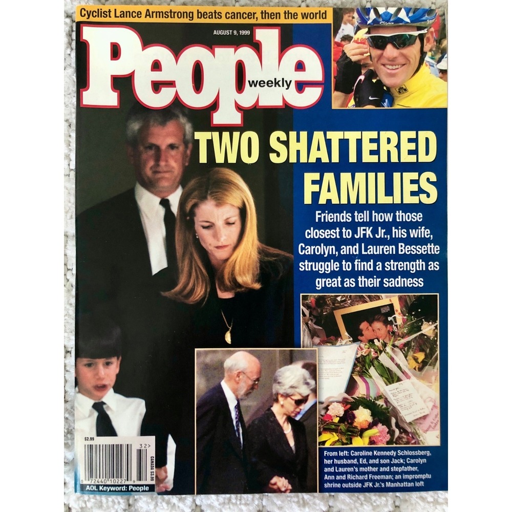 JFK Jr Carolyn Bessette Lance Armstrong People Weekly Magazine August 9‎ 1999